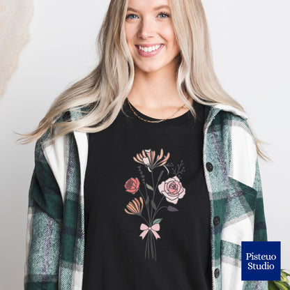 Rose and Honeysuckle Flower T-Shirt