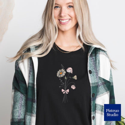 Daisy & Sweet Pea Flower T-Shirt