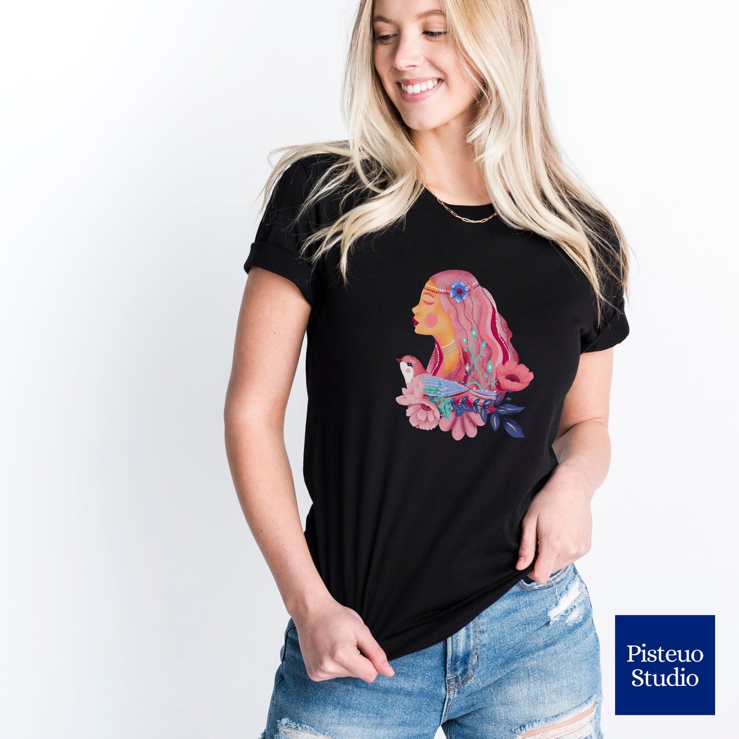 Roseate Reverie Flower T-Shirt