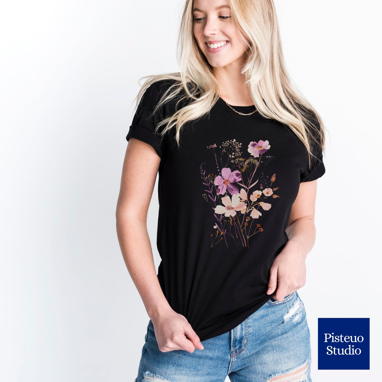 Lavender Sunset Meadows Flower T-Shirt