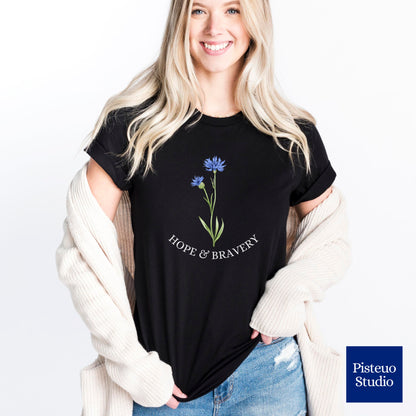 Hope and Bravery Flower T-Shirt