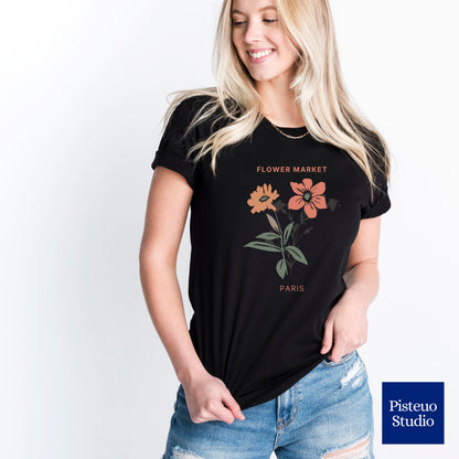 Flower Market Paris Flower T-Shirt