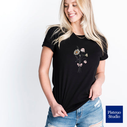 Daisy & Sweet Pea Flower T-Shirt