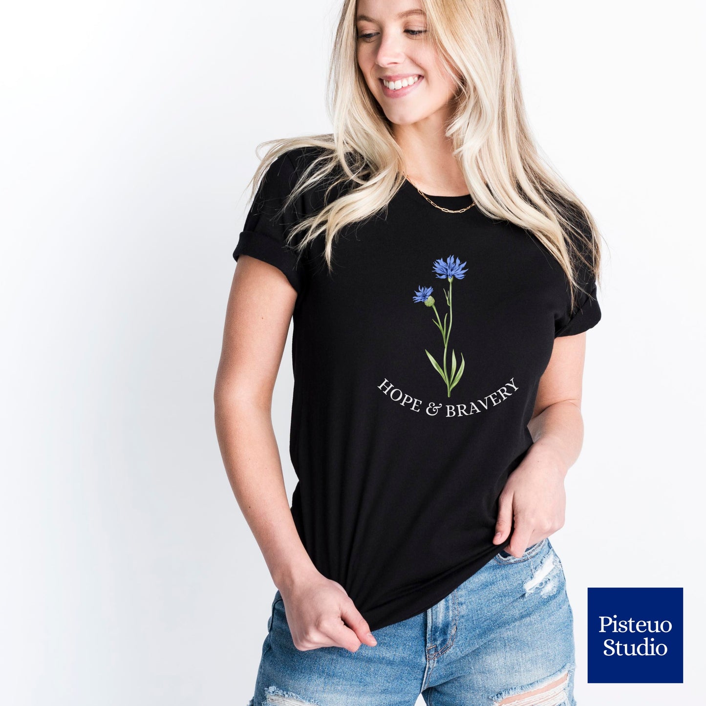 Hope and Bravery Flower T-Shirt