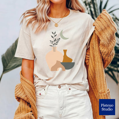 Moonlit Boho Oasis Flower T-Shirt