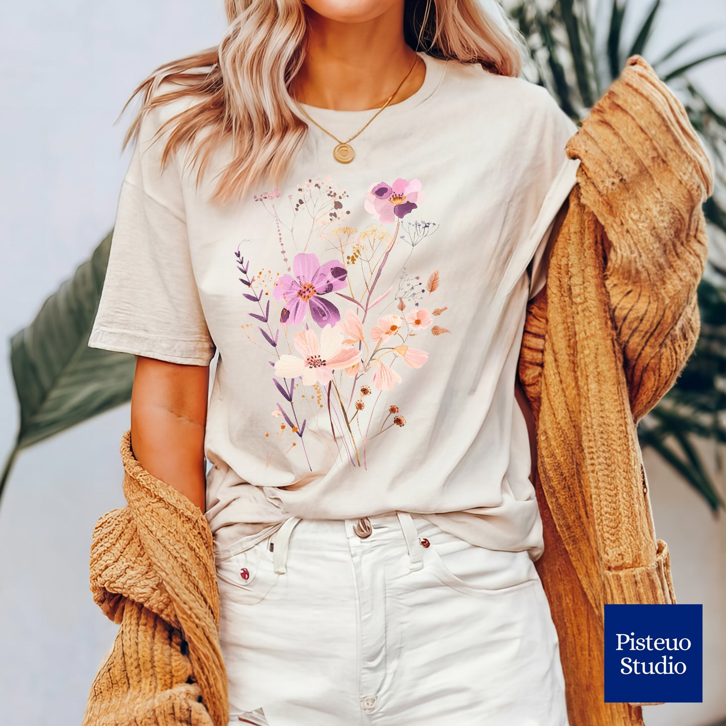 Lavender Sunset Meadows Flower T-Shirt