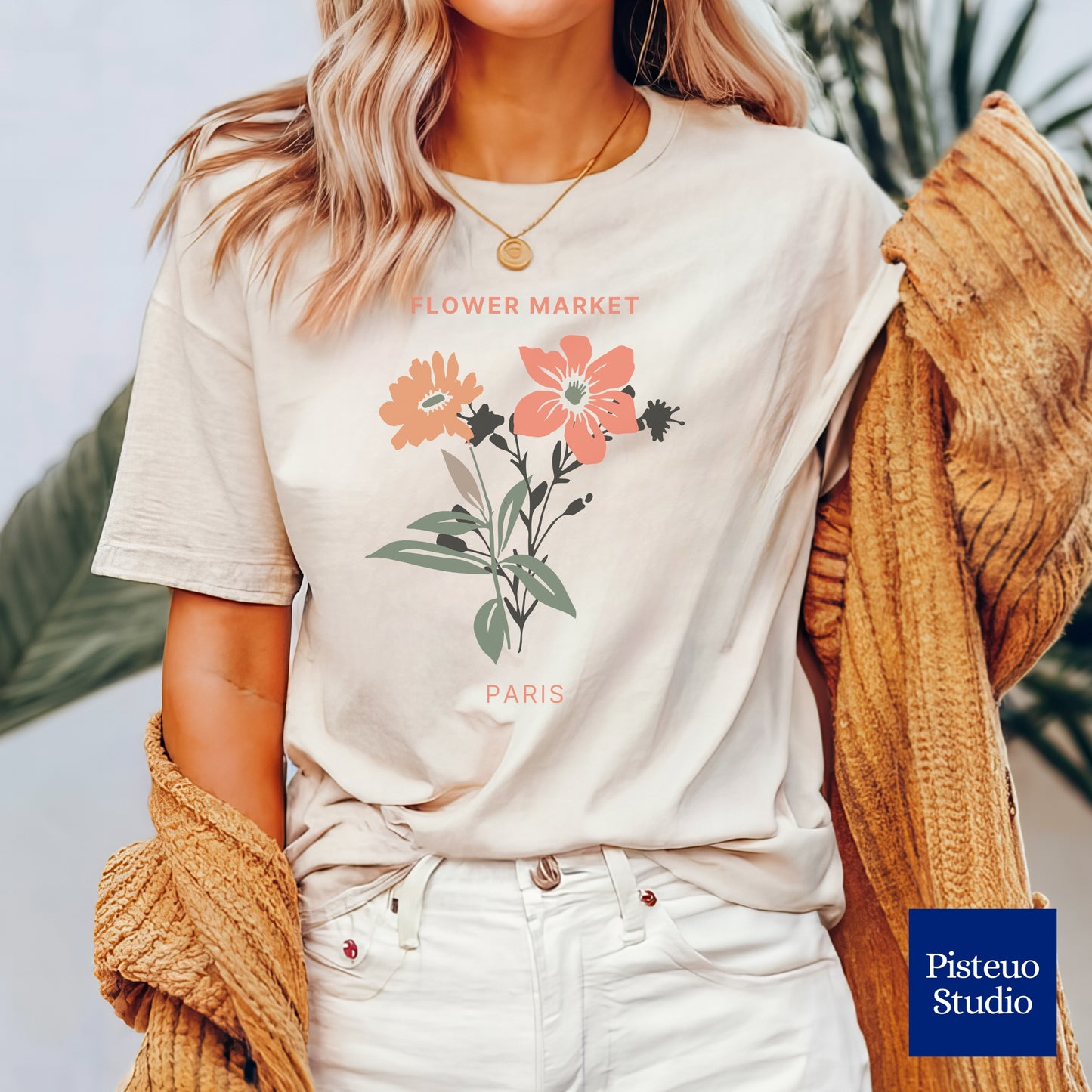 Flower Market Paris Flower T-Shirt