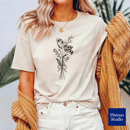 Lily and Hawthorn Flower T-Shirt