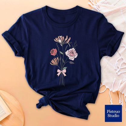 Rose and Honeysuckle Flower T-Shirt