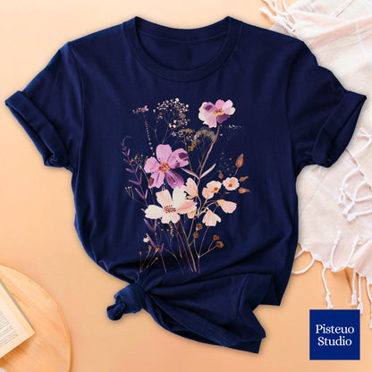 Lavender Sunset Meadows Flower T-Shirt