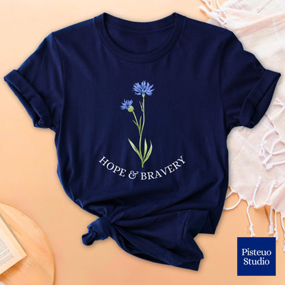 Hope and Bravery Flower T-Shirt