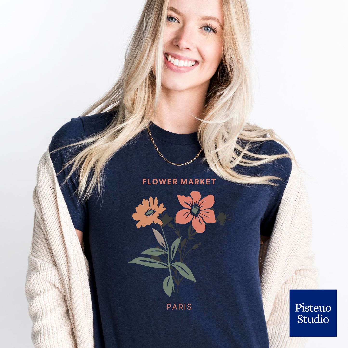 Flower Market Paris Flower T-Shirt