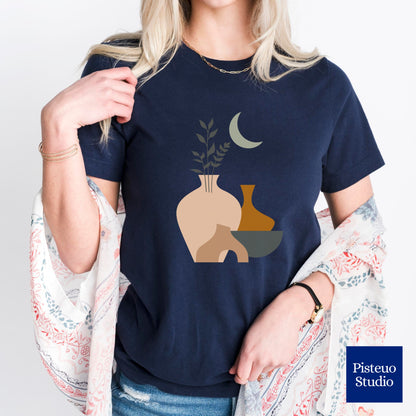 Moonlit Boho Oasis Flower T-Shirt