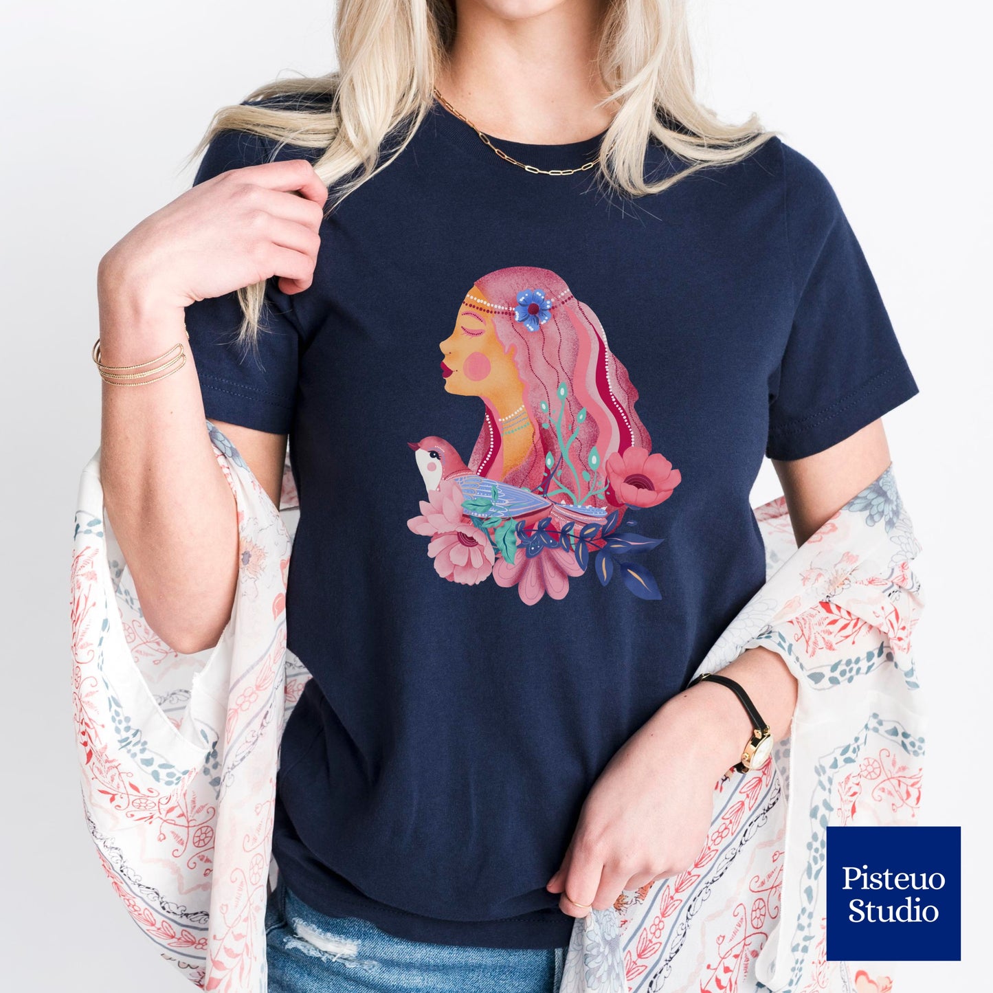 Roseate Reverie Flower T-Shirt