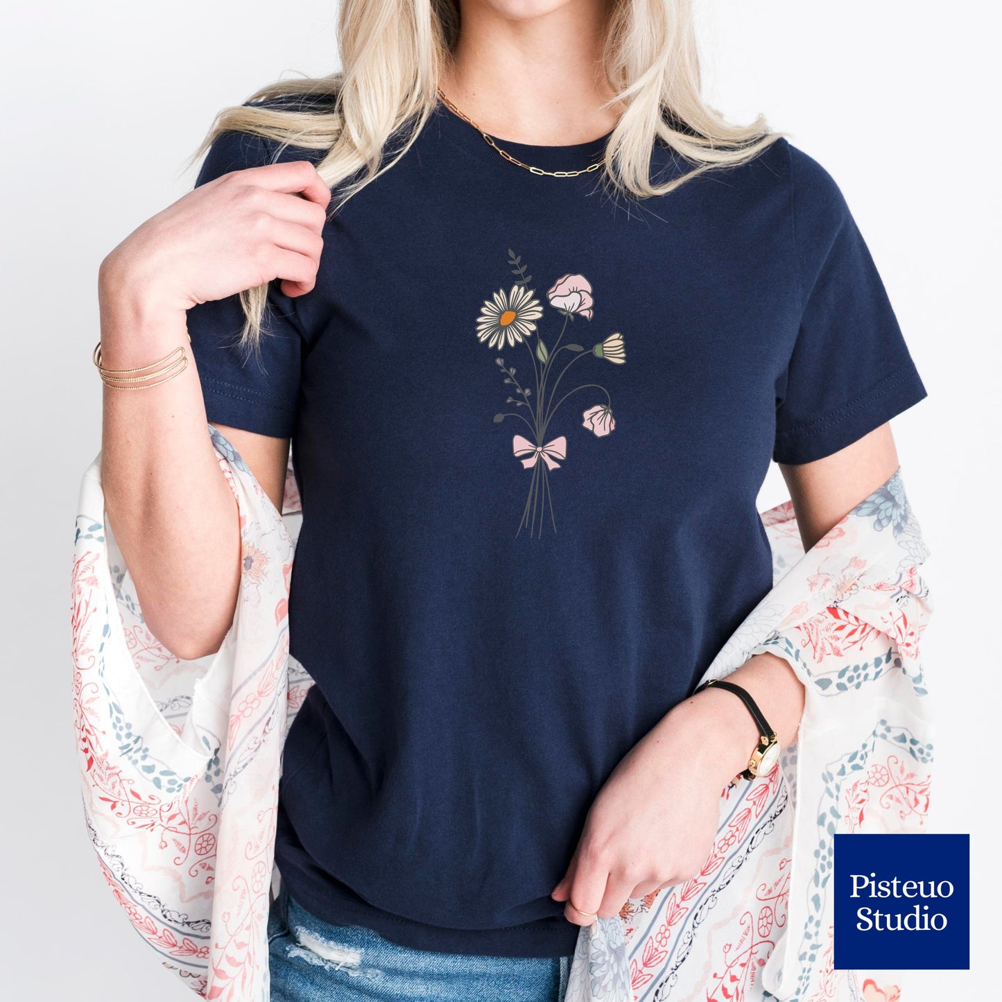 Daisy & Sweet Pea Flower T-Shirt