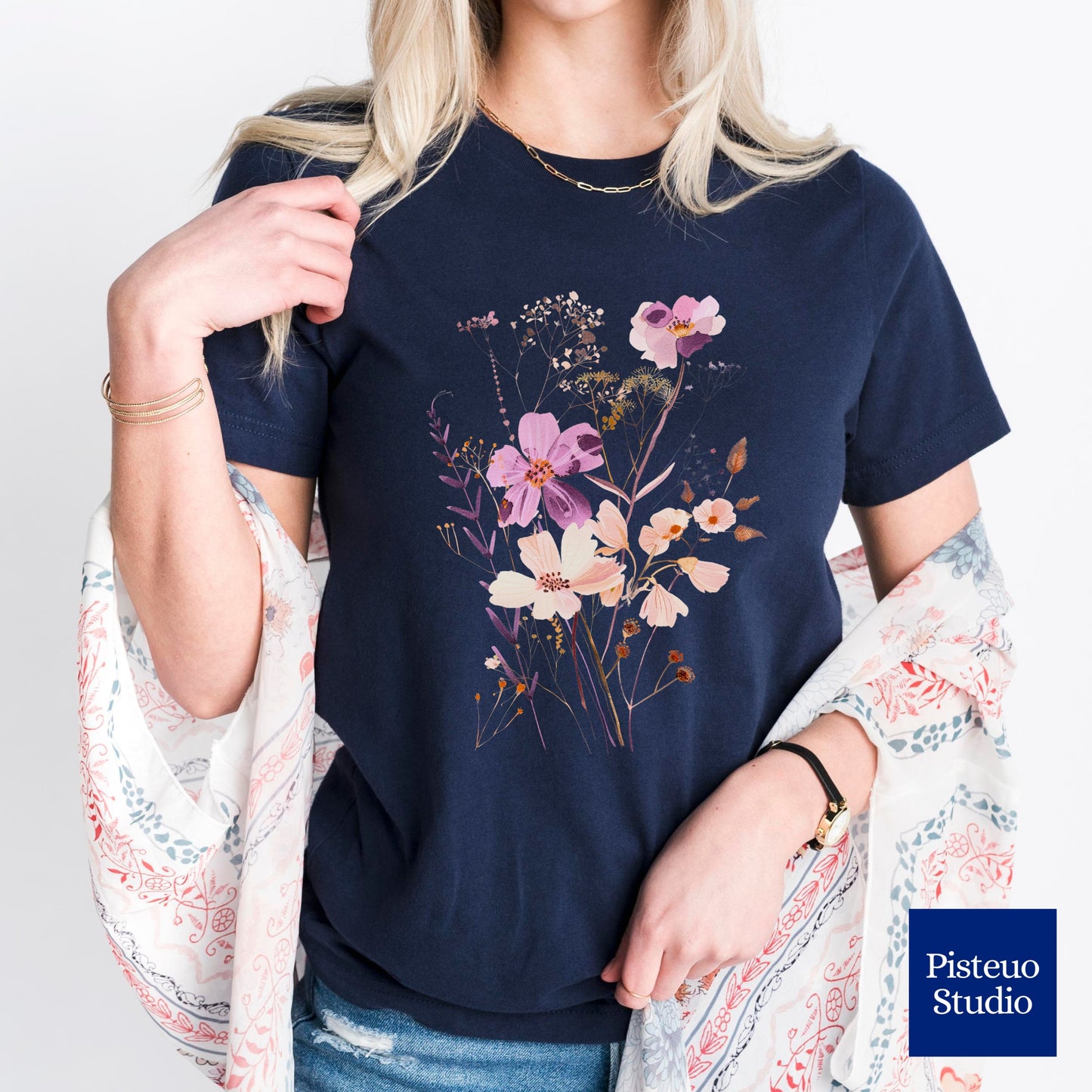 Lavender Sunset Meadows Flower T-Shirt