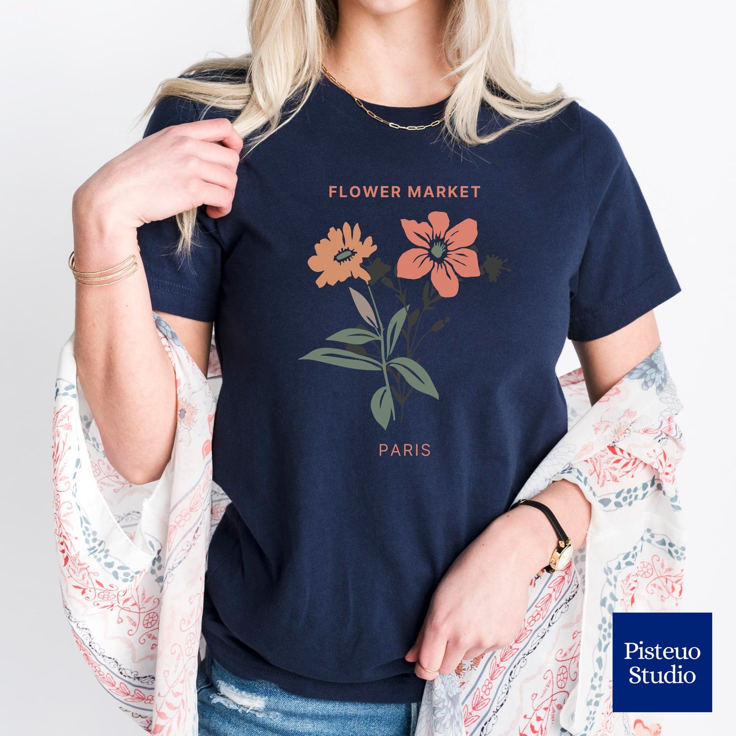 Flower Market Paris Flower T-Shirt