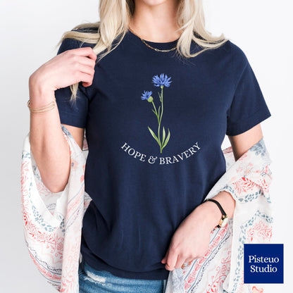 Hope and Bravery Flower T-Shirt