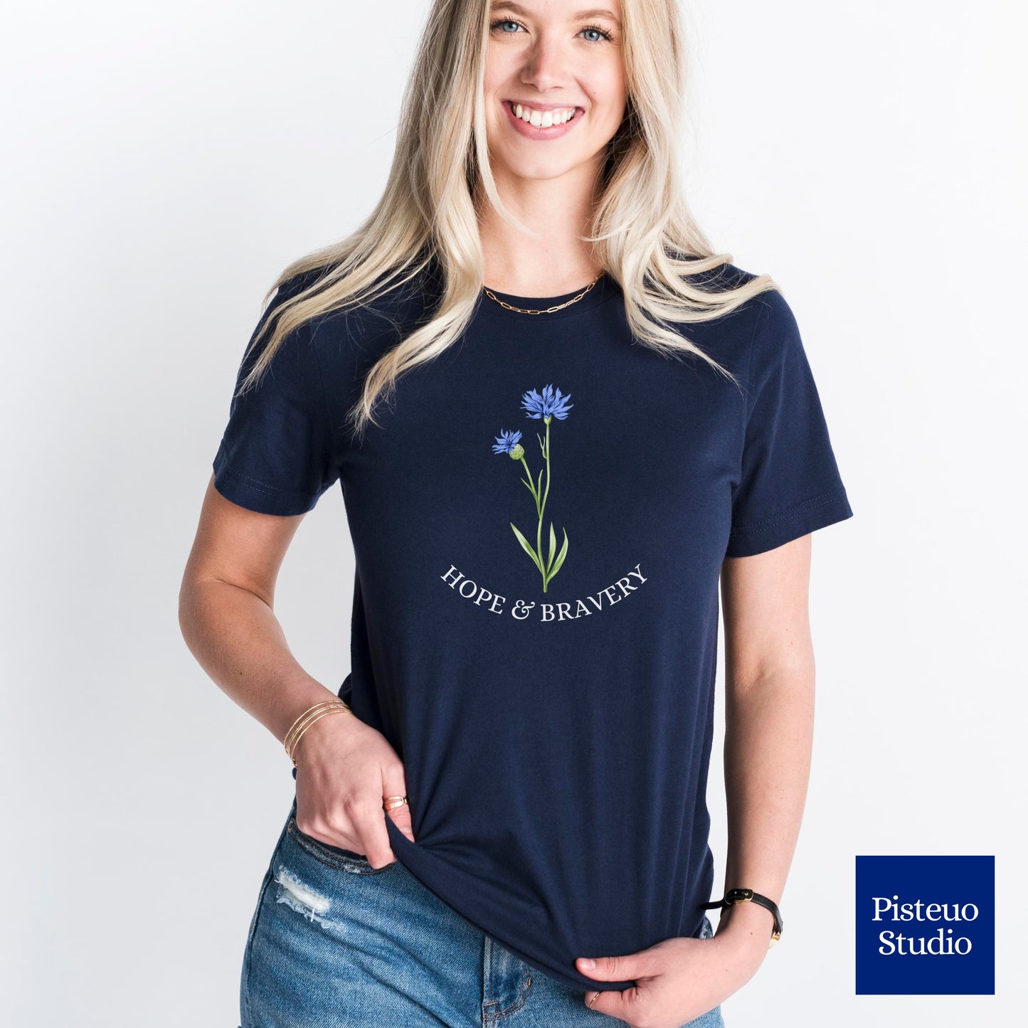 Hope and Bravery Flower T-Shirt