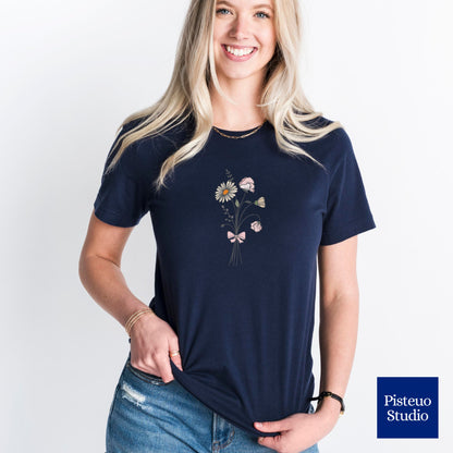 Daisy & Sweet Pea Flower T-Shirt