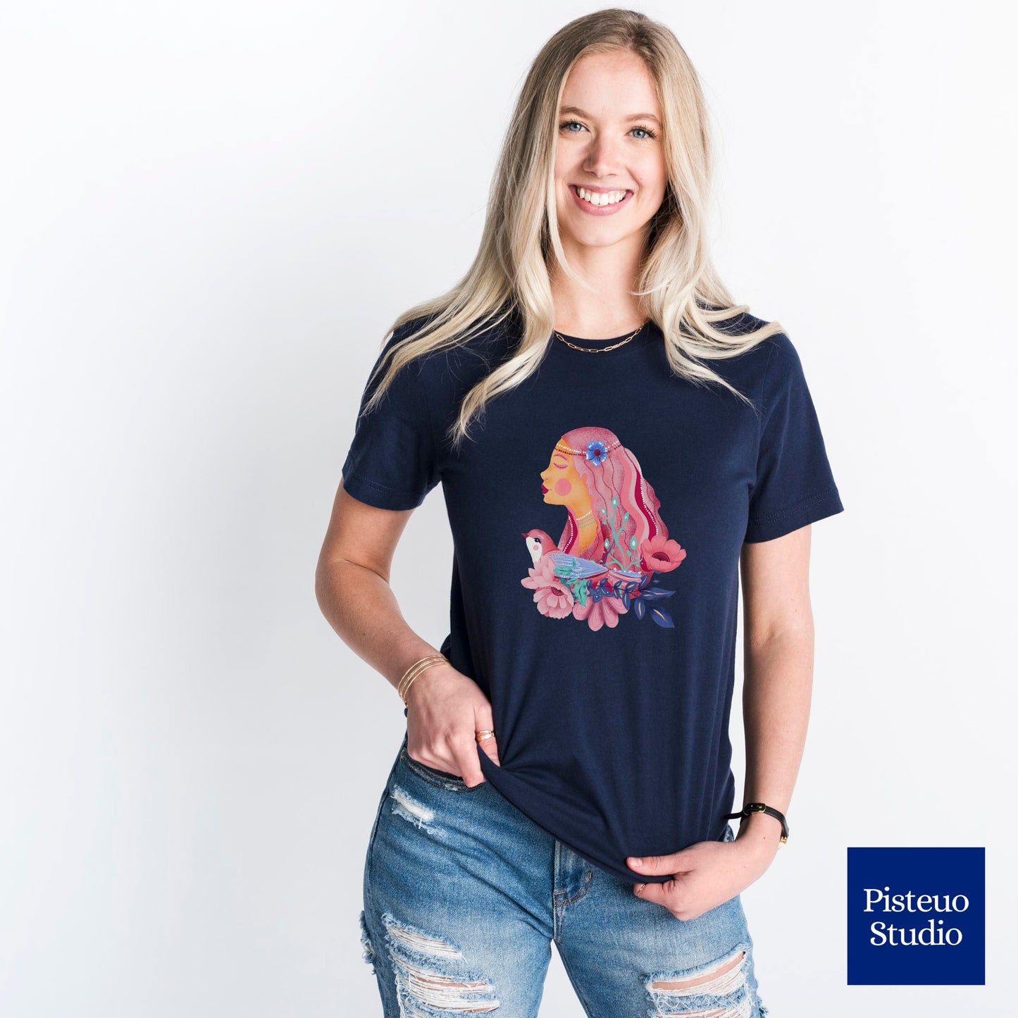 Roseate Reverie Flower T-Shirt