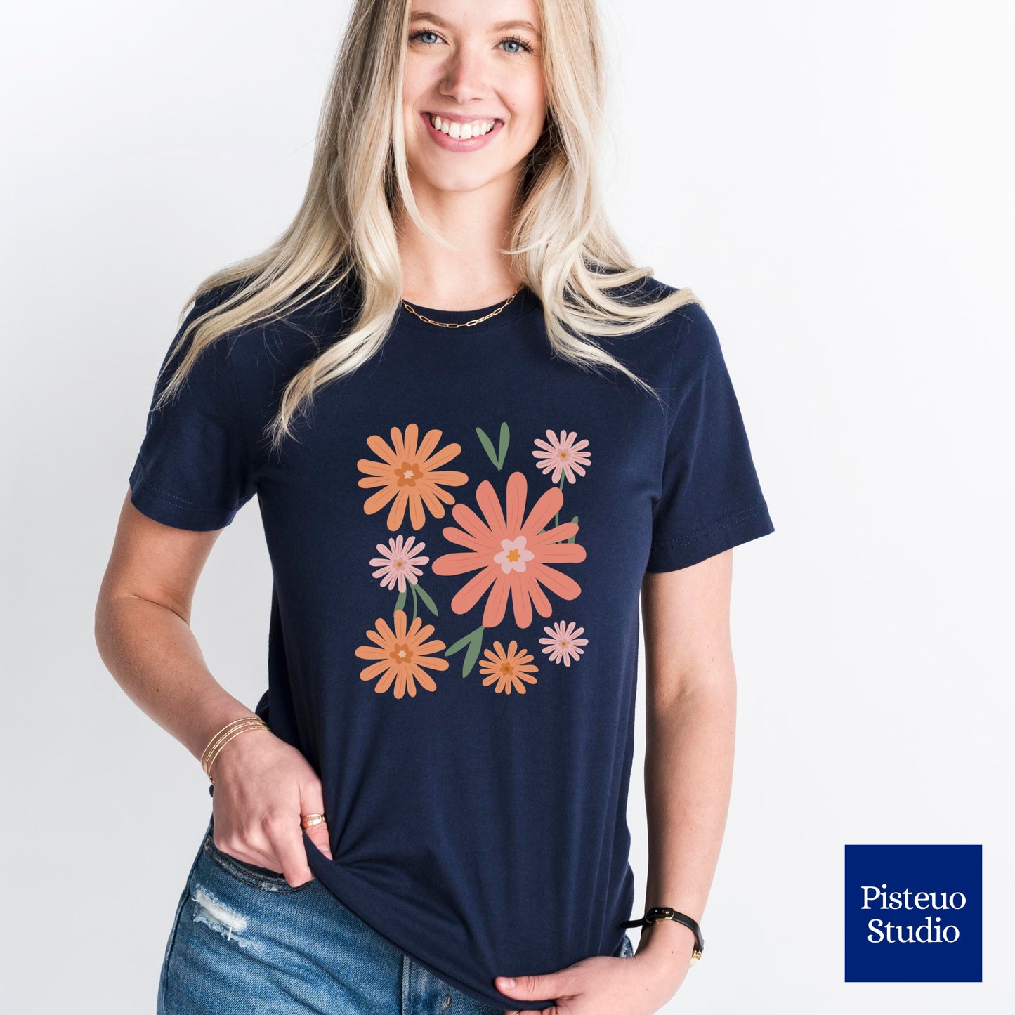 Warm Floral Splash Flower T-Shirt