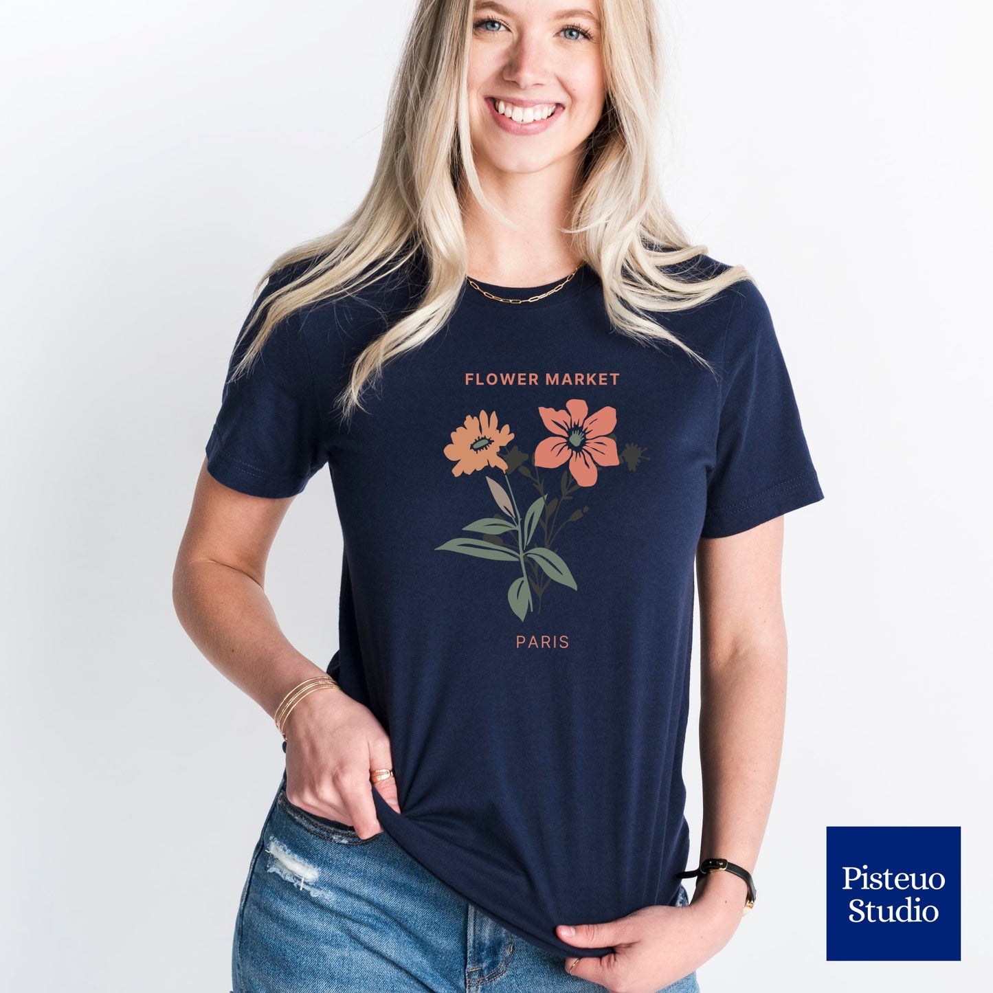 Flower Market Paris Flower T-Shirt