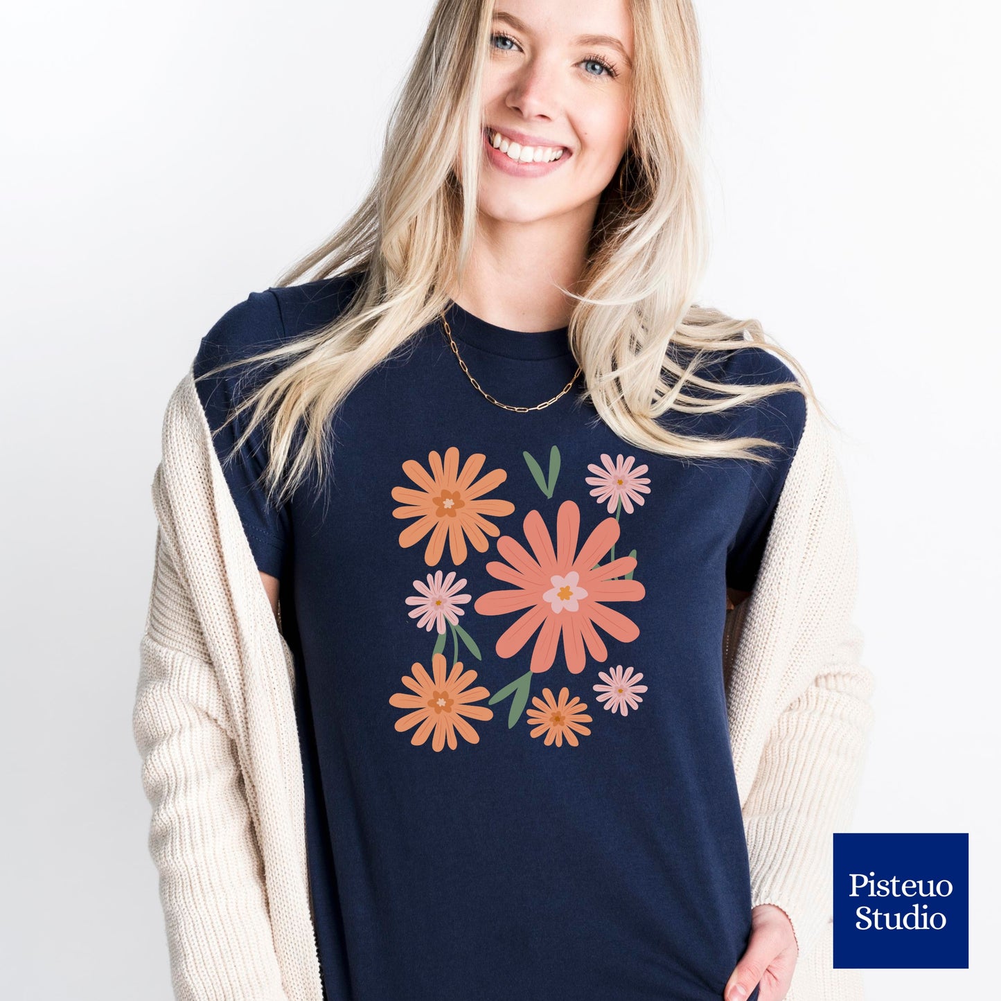 Warm Floral Splash Flower T-Shirt