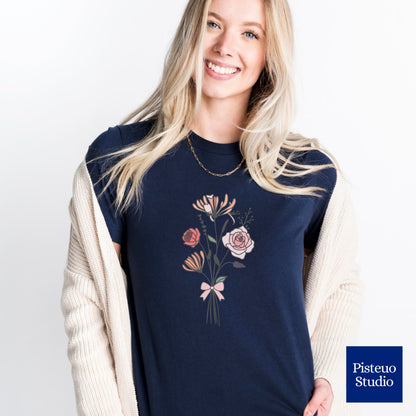 Rose and Honeysuckle Flower T-Shirt