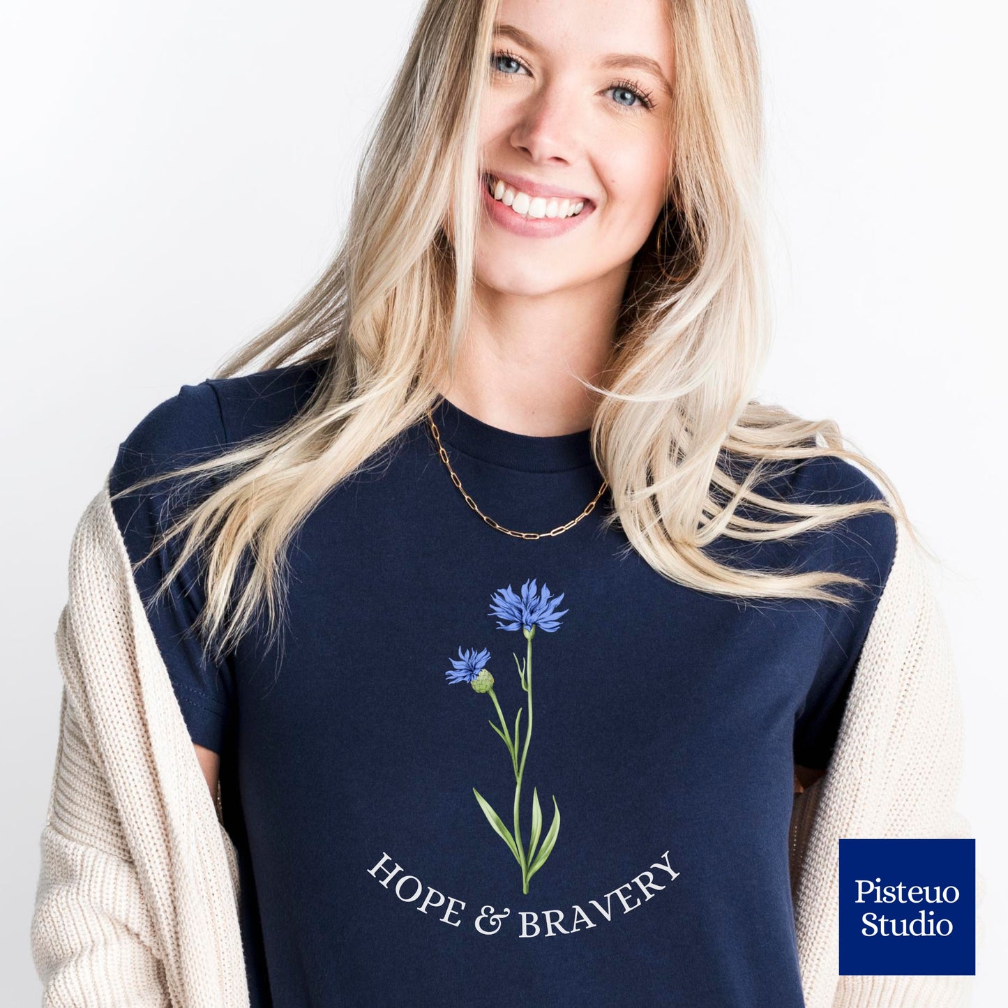 Hope and Bravery Flower T-Shirt