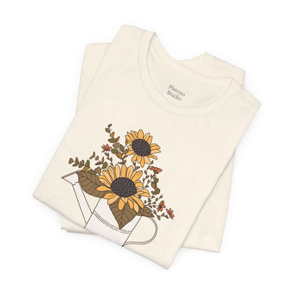 Afternoon Mellow Yellow Soft Breathable Flowers T-Shirt