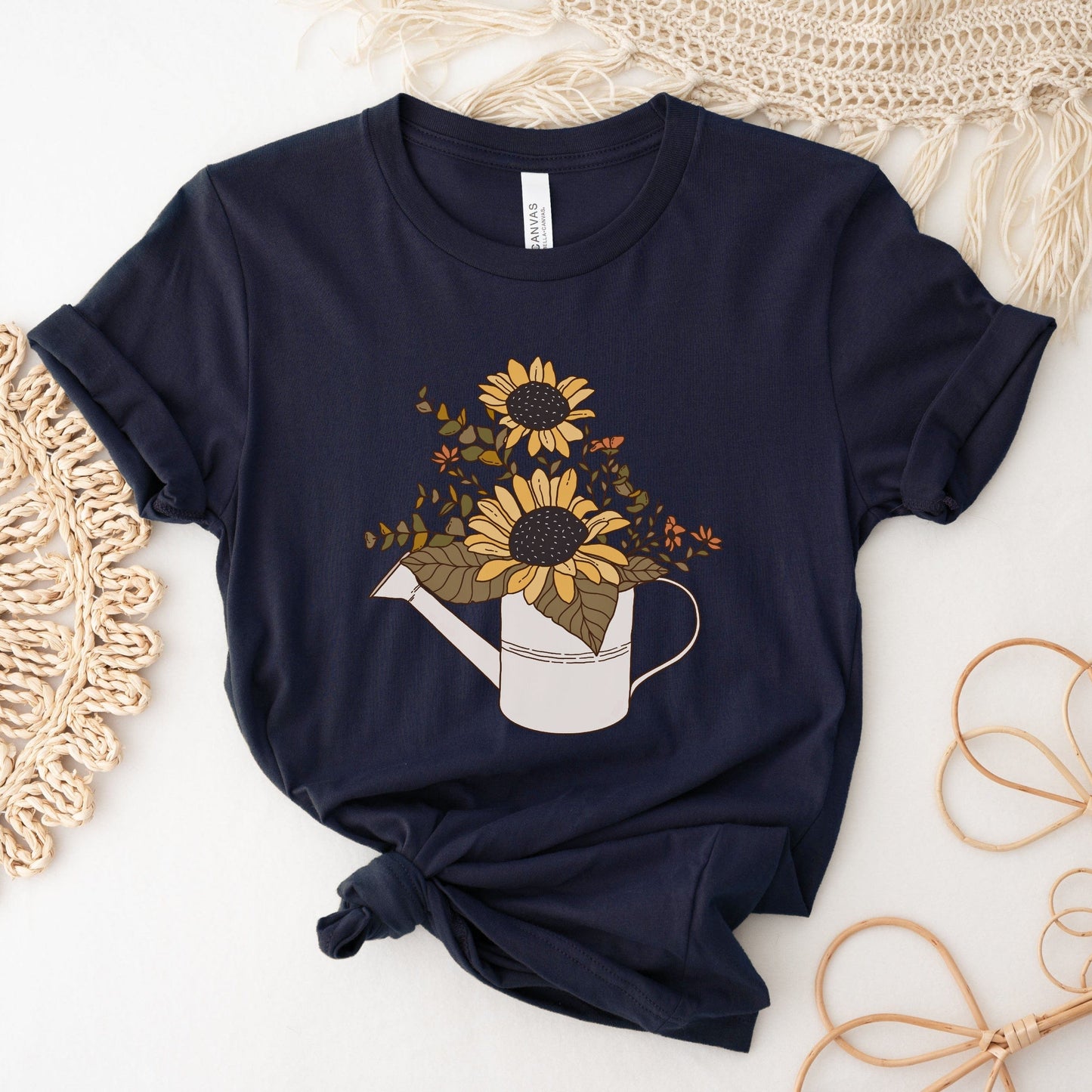 Afternoon Mellow Yellow Soft Breathable Flowers T-Shirt