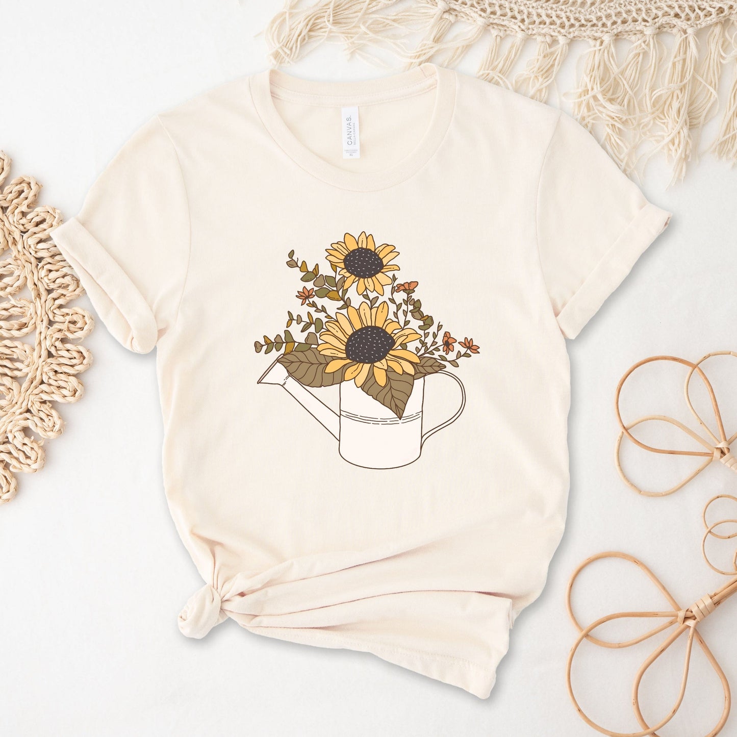 Afternoon Mellow Yellow Soft Breathable Flowers T-Shirt