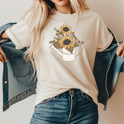 Afternoon Mellow Yellow Soft Breathable Flowers T-Shirt