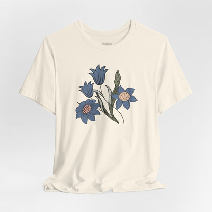 Azure Botanica Soft Breathable Flowers T-Shirt