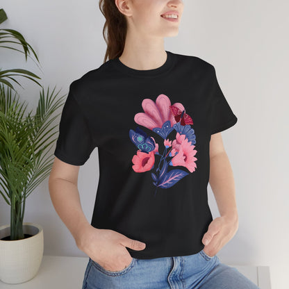 Bloom and Flutter Harmony Soft Breathable Flowers T-Shirt