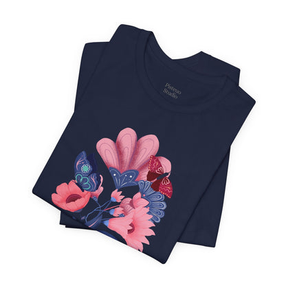 Bloom and Flutter Harmony Soft Breathable Flowers T-Shirt