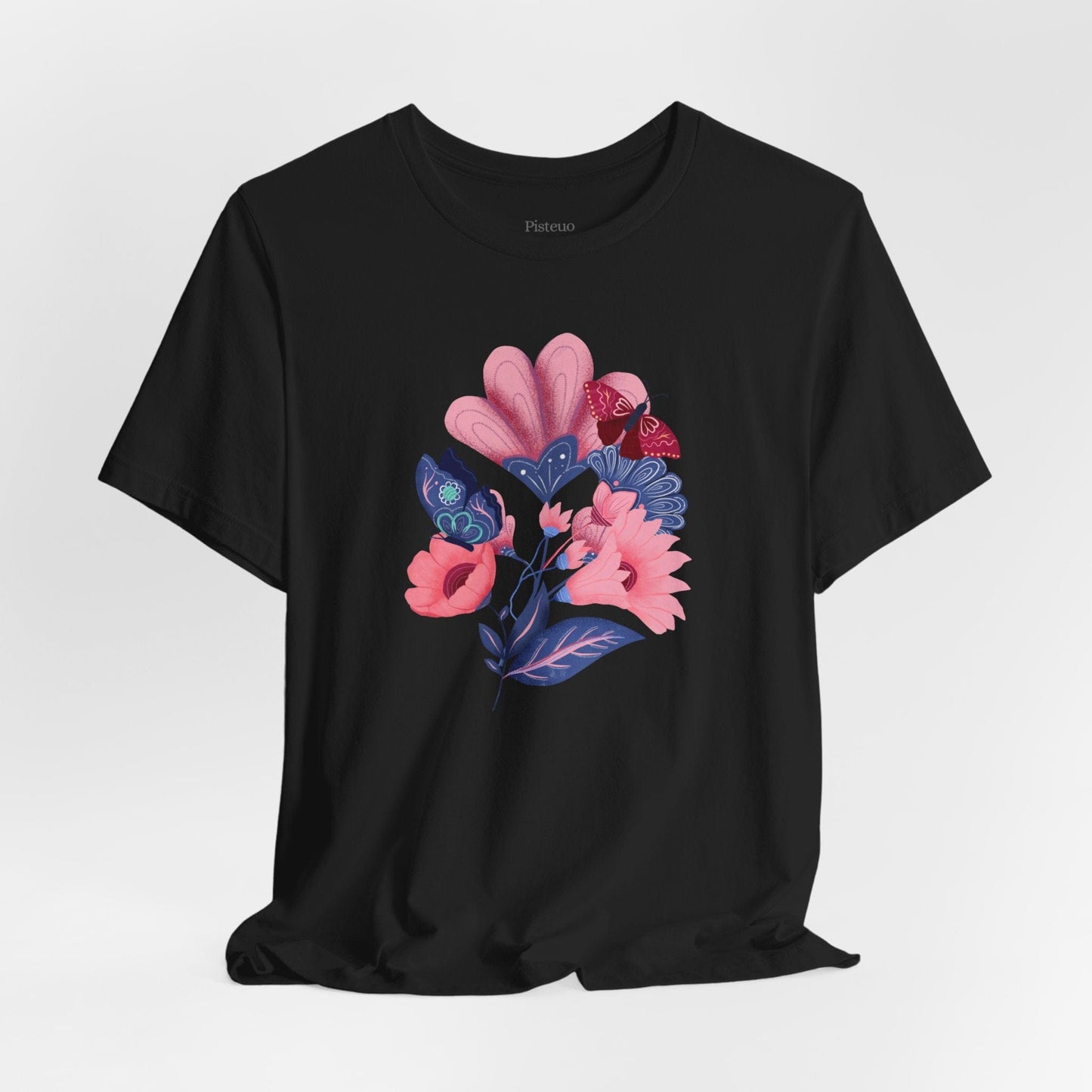 Bloom and Flutter Harmony Soft Breathable Flowers T-Shirt