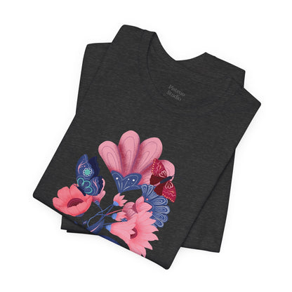 Bloom and Flutter Harmony Soft Breathable Flowers T-Shirt