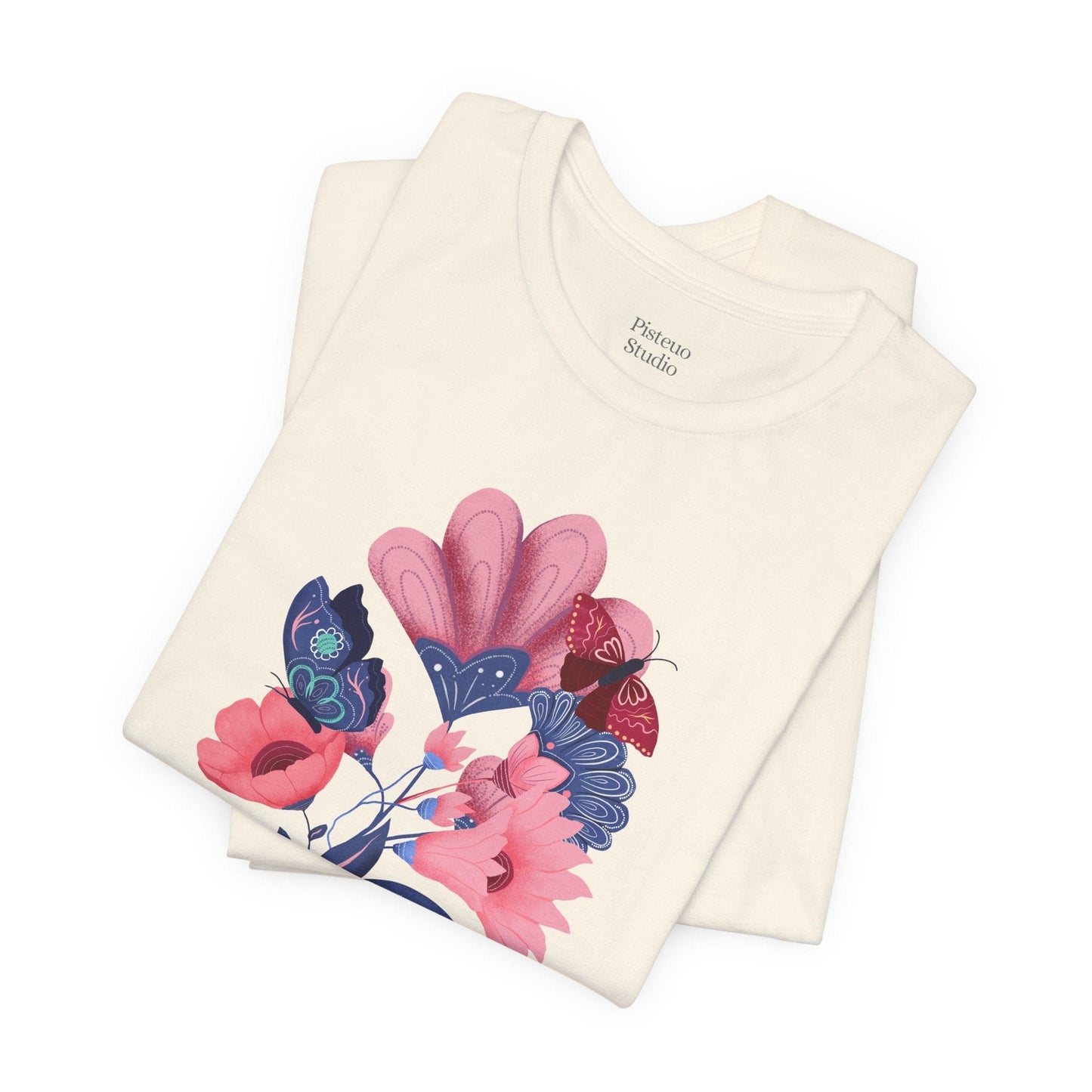 Bloom and Flutter Harmony Soft Breathable Flowers T-Shirt