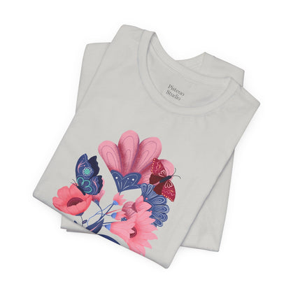 Bloom and Flutter Harmony Soft Breathable Flowers T-Shirt