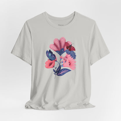 Bloom and Flutter Harmony Soft Breathable Flowers T-Shirt