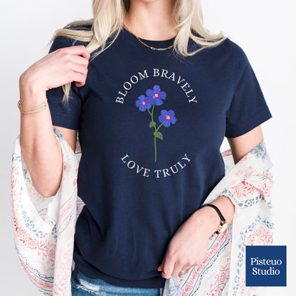 Bloom Bravely Love Truely Pastel Soft Breathable T-Shirt