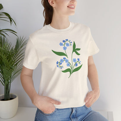 Blue Delights Soft Breathable Flowers T-Shirt