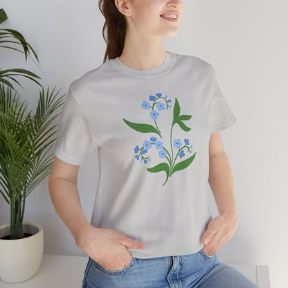 Blue Delights Soft Breathable Flowers T-Shirt