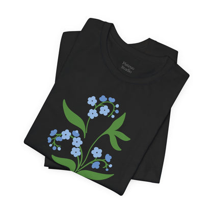 Blue Delights Soft Breathable Flowers T-Shirt