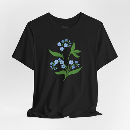 Blue Delights Soft Breathable Flowers T-Shirt