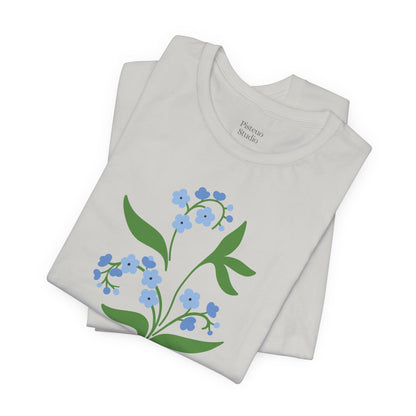 Blue Delights Soft Breathable Flowers T-Shirt