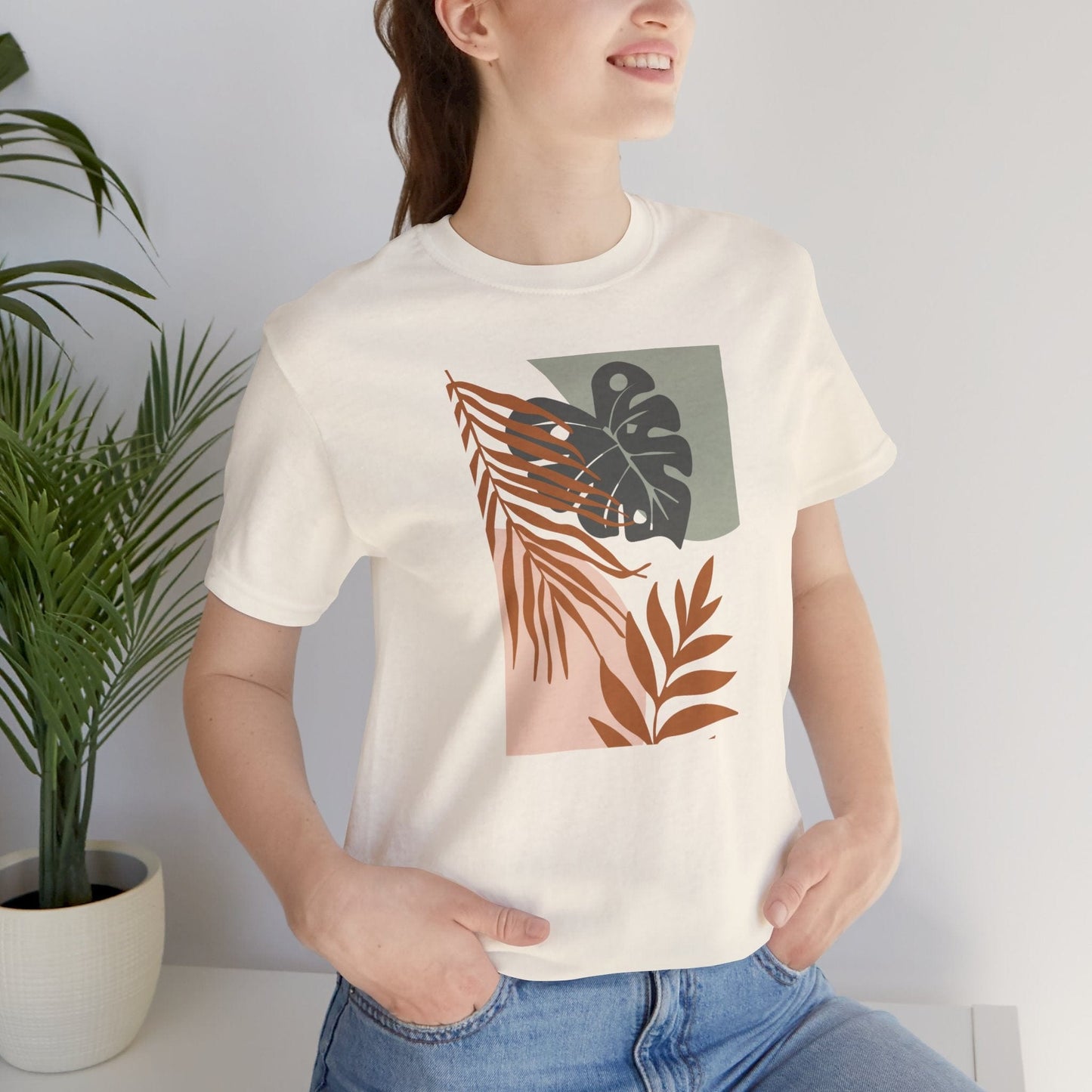 Bohemian Leaf Harmony Soft Breathable Flowers T-Shirt