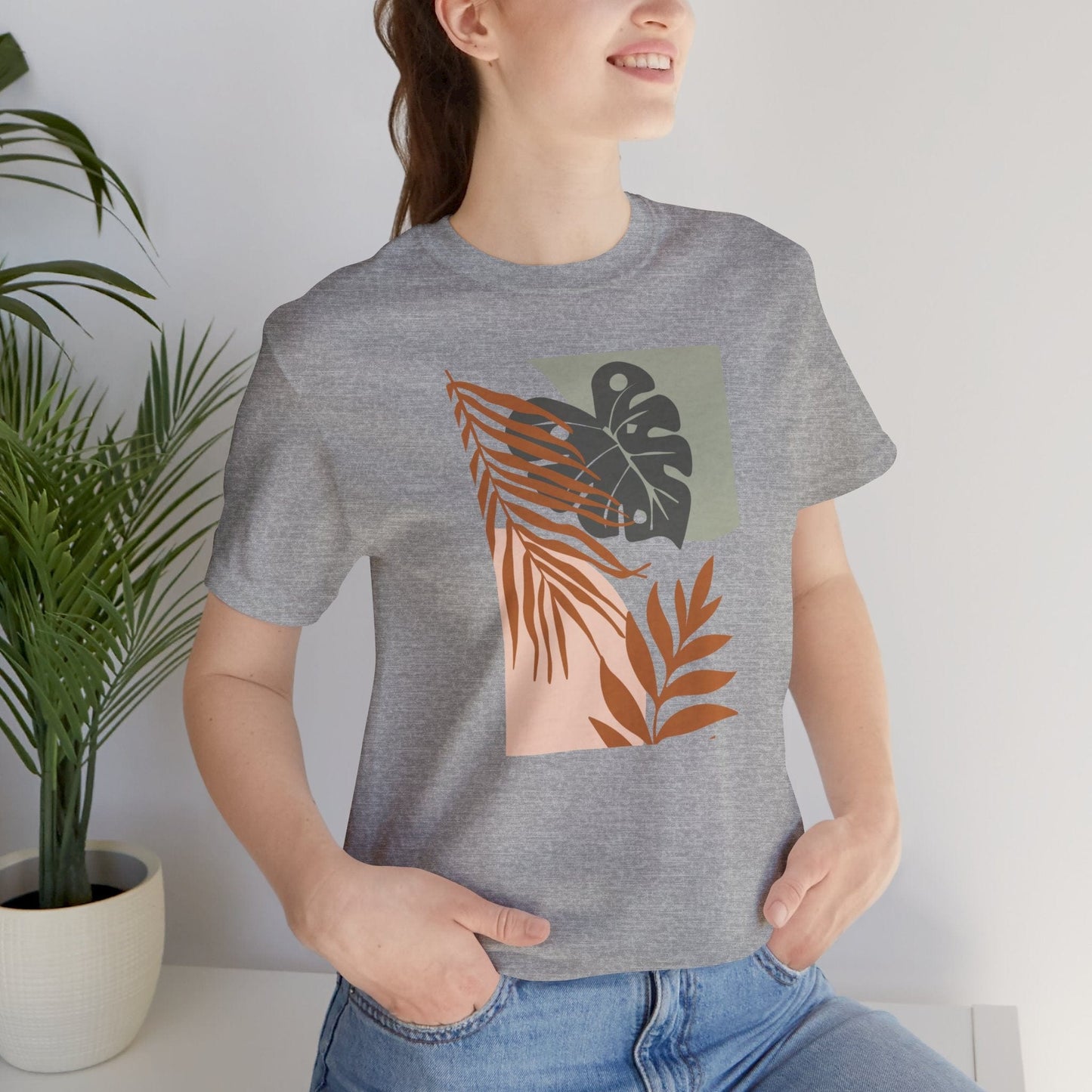 Bohemian Leaf Harmony Soft Breathable Flowers T-Shirt